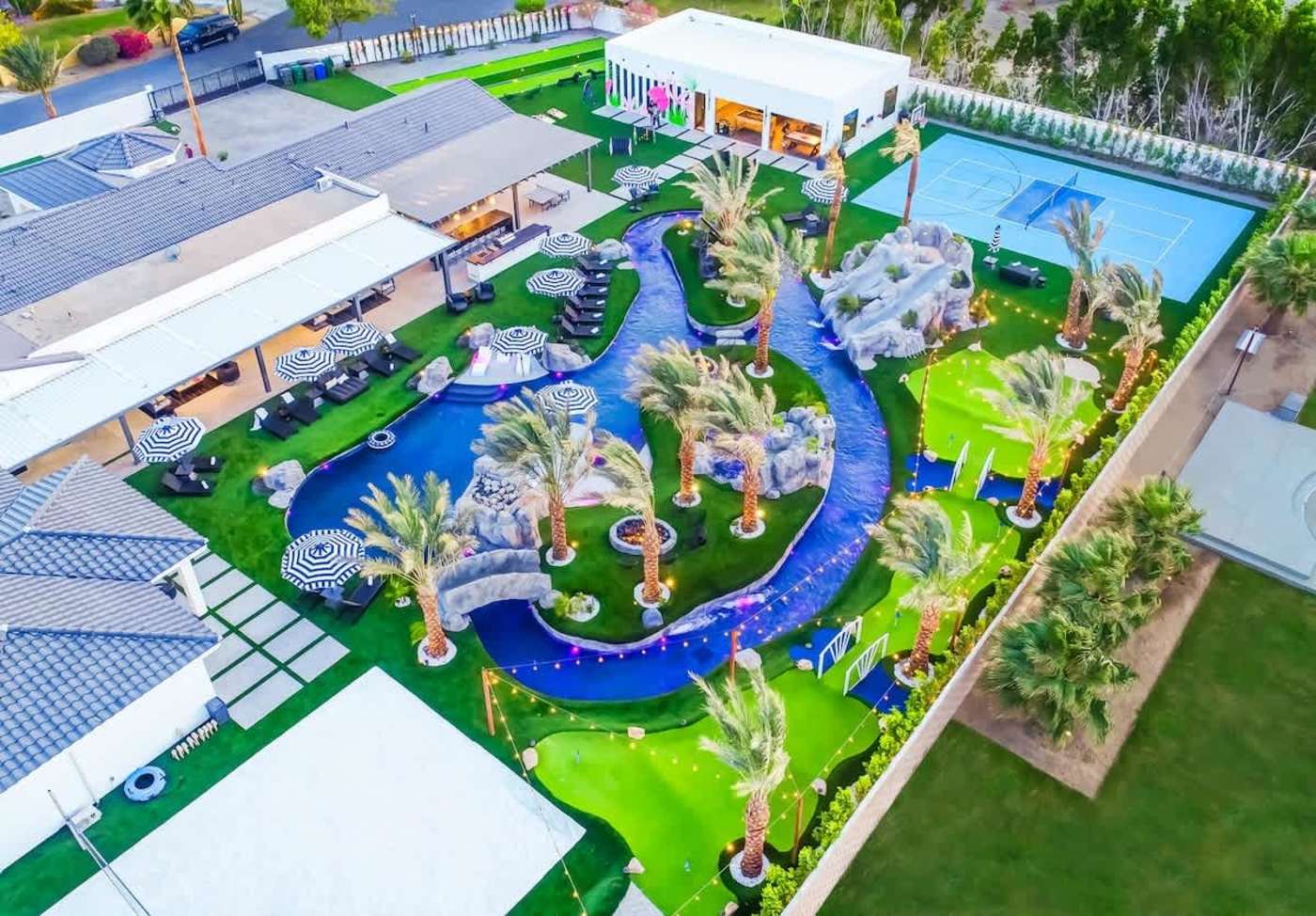 Lazy River Resort estate, Indio — aerial view