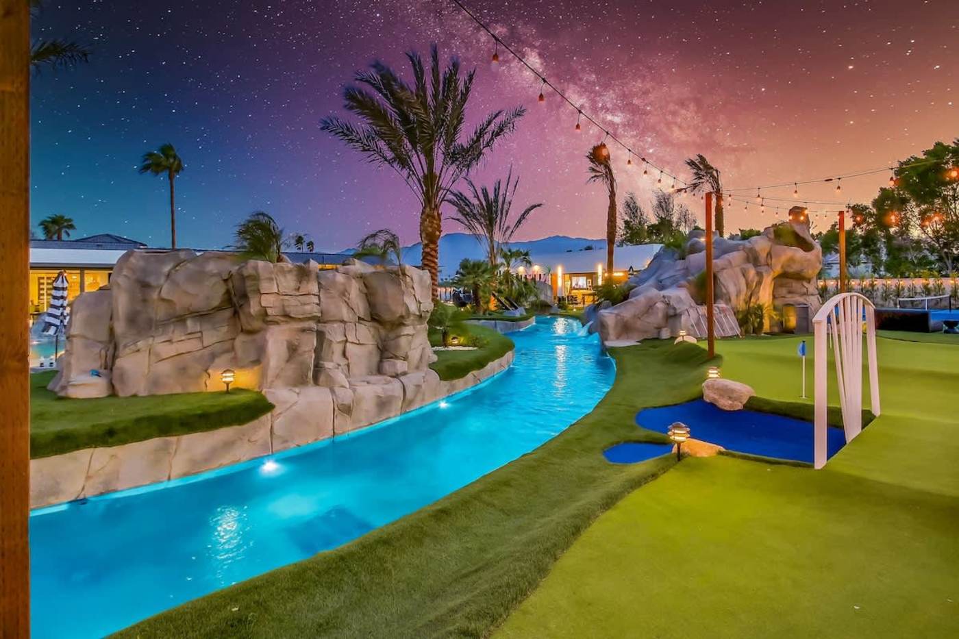 Lazy river at night